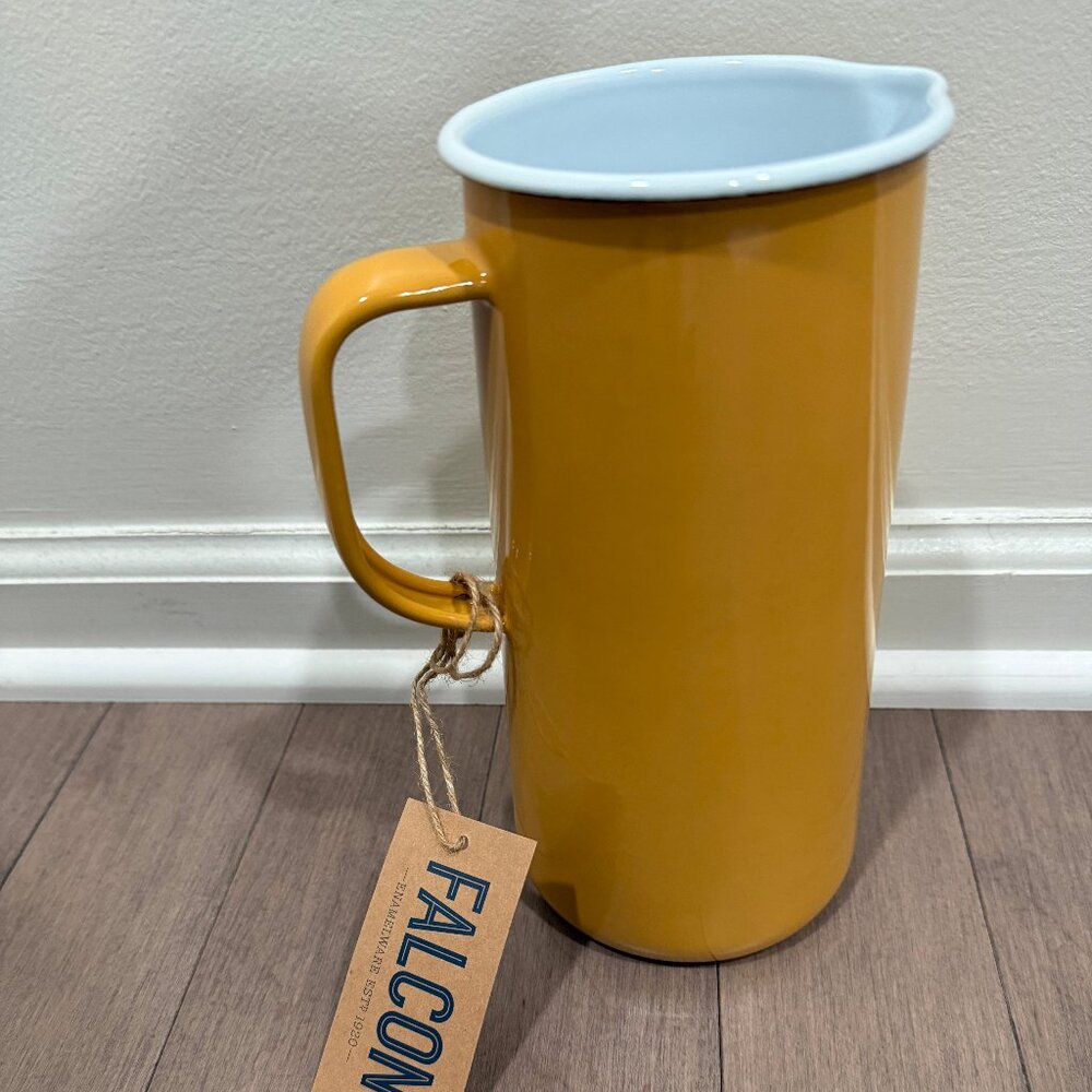 NEW W/TAGS - Falcon Enamelware 3 Pint Jug - Mustard Yellow